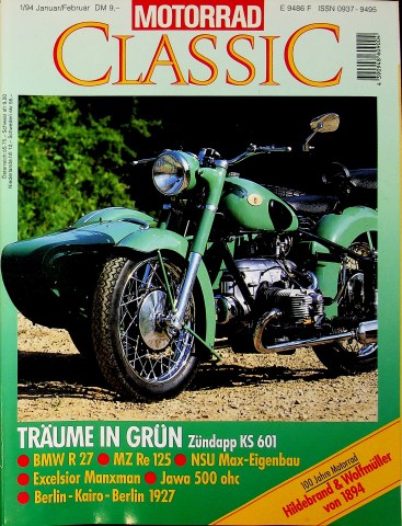 Deckblatt Motorrad Classic (01/1994)